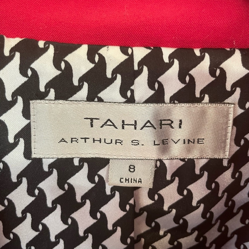 Tahari Red Blazer with Belt - Picture 3 of 3
